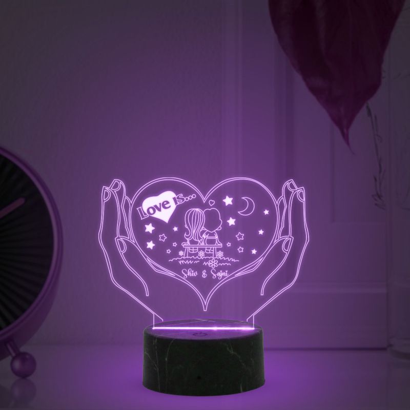 Couple Night Lamp With Customized Name's